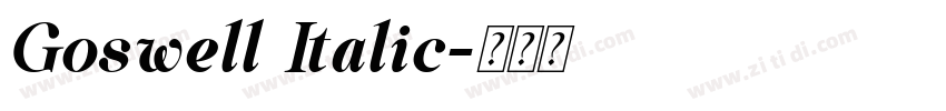 Goswell Italic字体转换